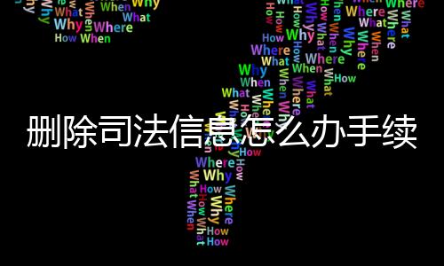 删除司法信息怎么办手续办理流程图片